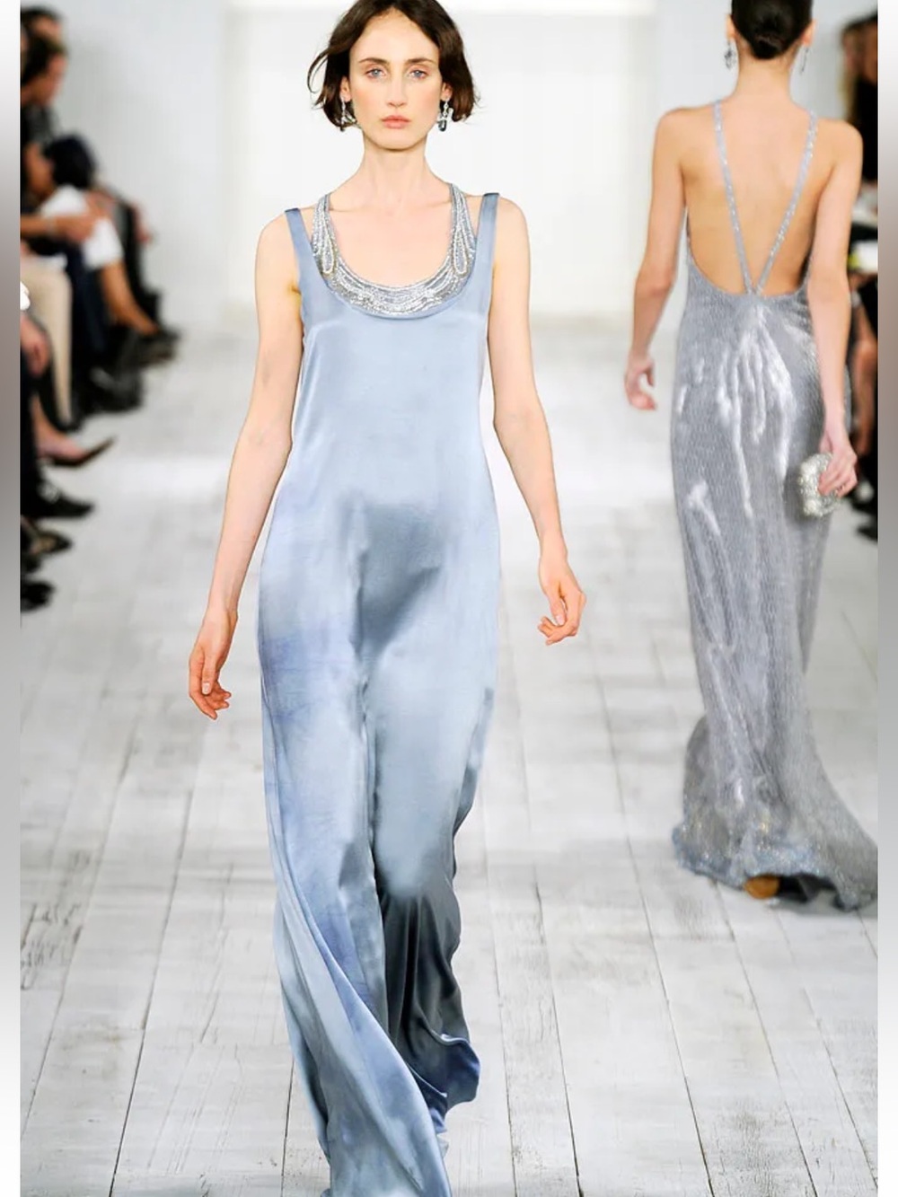 Ralph Lauren Collection Runway SS2010 Silk Beaded Art Deco 2 Piece Gown Rare Sz4